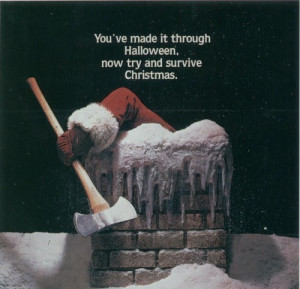 axe, chimney, christmas, halloween, horror movies, santa, silent night ...