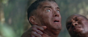 Photo of Tom Hanks, who portrays Forrest Gump , in 