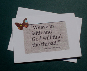 Blank Inspirational Faith Quote Note Card