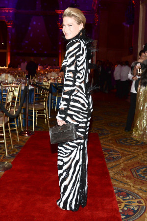 Julie Macklowe's zebra-striped dress was among the wilder looks at