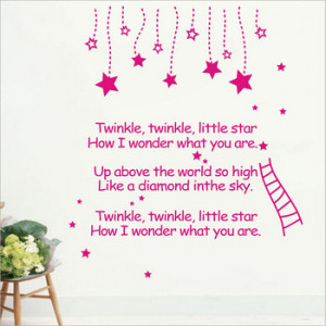 Free Shipping Twinkle Twinkle Little Star...Romantic Poem Quotes ...