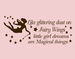 Fairy Decal - Nursery Decal - Like glittering dust on fairy wings ...