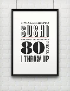 ... etsy $ 40 00 quote prints andy dwyer quotes sushi quotes quotes prints