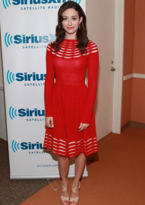 ... 2012, actress Emmy Rossum picked a red dress from Tempereley London