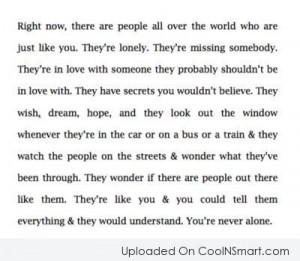 Loneliness Quotes, Sayings about feeling lonely - CoolNSmart