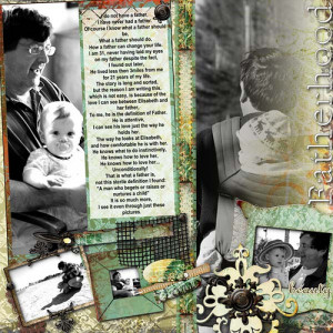 Father and Son Scrapbook Page Layout by Rebecca Ludens