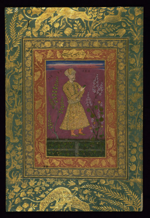 Walters Ms. W.713, Single leaf of a portrait of Shah Abbas I