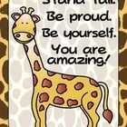 FREEBIE - Zoo Animals Giraffe Positive Quote Poster {Jungle Safari ...
