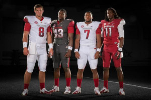 Arkansas unveiled their new football uniforms for the 2012 football ...