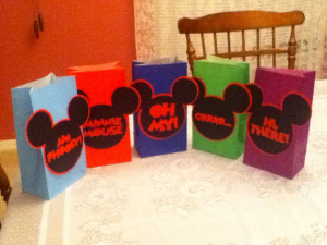 Cute Mickey Mouse Sayings Party Goody Bags