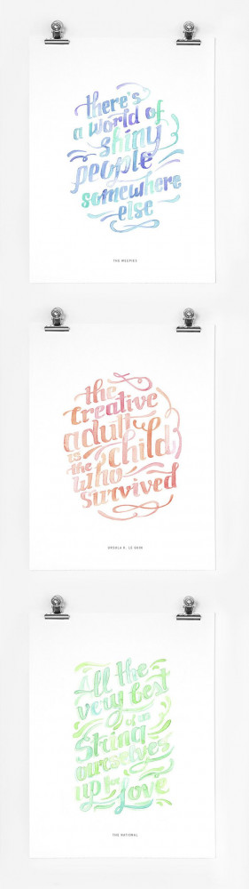 Watercolor quotes :: we're crushing on this design trend! Check out ...