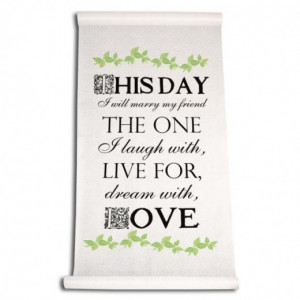 Wedding Aisle Runner with a Love Quote Printed on It