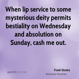 When lip service to some mysterious deity permits bestiality on ...