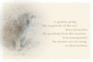 giving quotes, sincere act of caring quotes