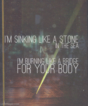 love it i m sinking like a stone in the sea