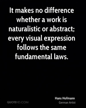 It makes no difference whether a work is naturalistic or abstract ...