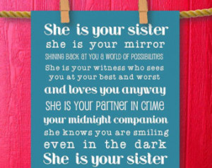 Friendship Quotes For Teenage Girls Sister gift teen room decor,