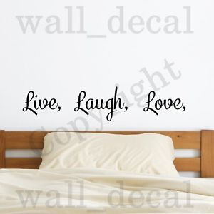 Live Laugh Love Bedroom Wall Decal Vinyl Sticker Decor Quote Family ...