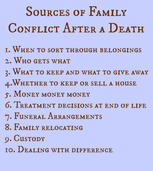 many other sources of strain and conflict that can arise for families ...