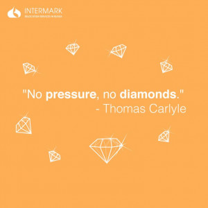 No pressure - no diamonds/ #expatquotes #expat #travel #orange