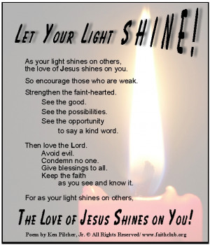 Jesus is the light of the world Poem|Jesus Loves You Poem