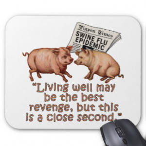 Swine Flu Humor Products Mouse Mats