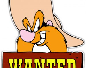 Yosemite Sam Cartoon Vinyl Sticker Can be placed on Smooth Surface ...