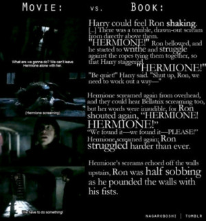 Movie vs Book - harry-potter Fan Art