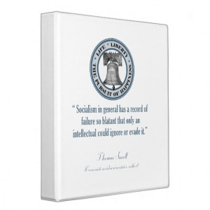 Thomas Sowell Quote (Socialism) 3 Ring Binder