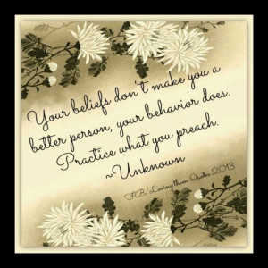 Practice what you preach