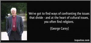 the issues that divide - and at the heart of cultural issues ...