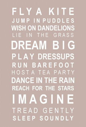 ... Barefoot - Host A Tea Party - Dance In The Rain - Reach For The Stars