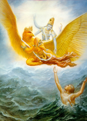 Lord Vishnu saves his devotee by FridolinFroehlich