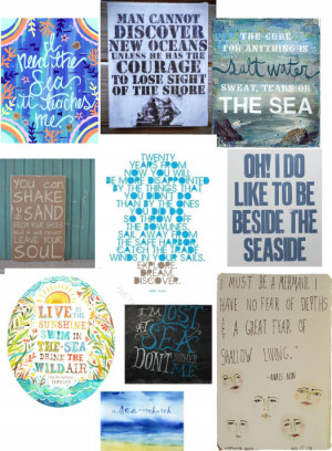 sea quotes prints and ilustrations