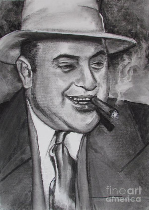 Al Capone Paintings Portrait Art
