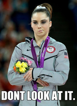 Foul mood: The gymnast's angry expression on the podium has proved ...