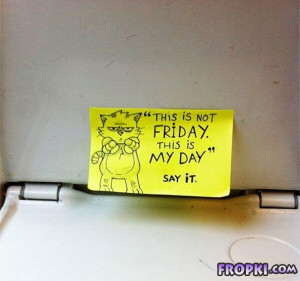 Fropki] Cute Motivational Sticky Notes On The Train