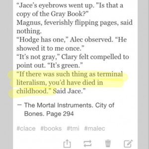 Hahahahaha favorite tmi quotes