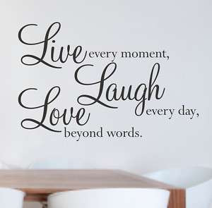 Wall Stickers on Wall Quote Art Sticker Live Laugh Love 3 Sizes