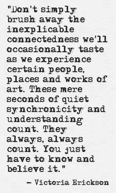 the synchronicity quotes connection life victoria erickson quotes ...
