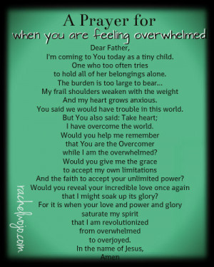 Prayer for When You Feel Overwhelmed
