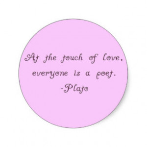 Plato Love Poet Quote Sticker