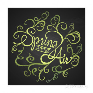 Spring Air - Floristic Circle Quote Kunstdruk