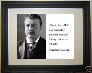 Theodore-Teddy-Roosevelt-never-hit-soft-Quote-Framed-Photo-Picture-hf2