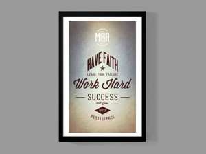 Art Prints Motivational Print - Have faith, Learn from failure, Work ...