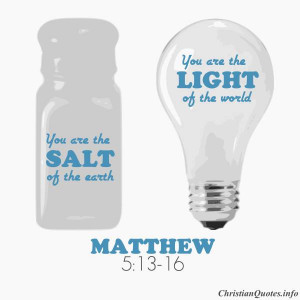 Matthew 5:13-16 - salt of earth, light of world - salt shaker and ...