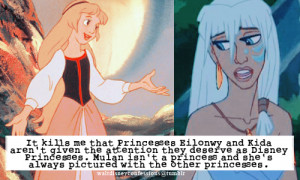 ... Disney Princesses. Mulan isn’t a princess and she’s always
