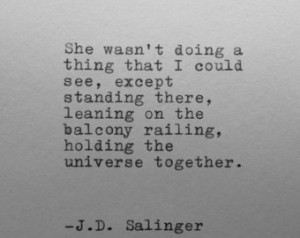 Salinger Quote Typed on Typew riter ...