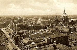 Aerial View with Stadtschloss and Dom, Berlin (1930)