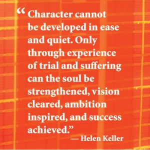 Inspirational quote from Helen Keller.